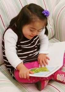 Children wth Down syndrome reading